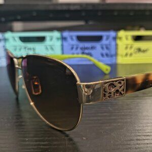 Coach Green Pilot Sunglasses Gold Tortoise 9005/13 58 13 135 3N